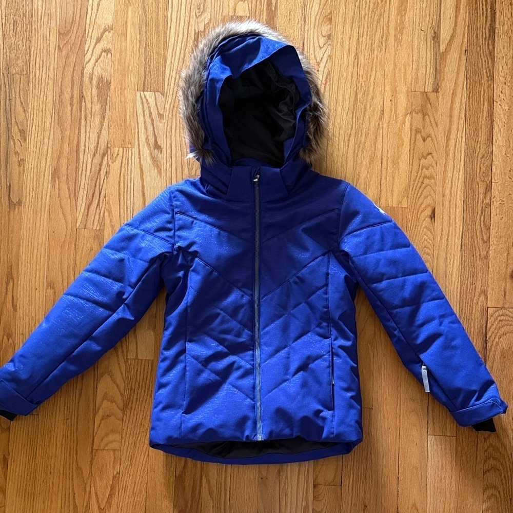 Spyder sz 12 Royal Blue Kids Winter Ski Jacket Snow like new condition